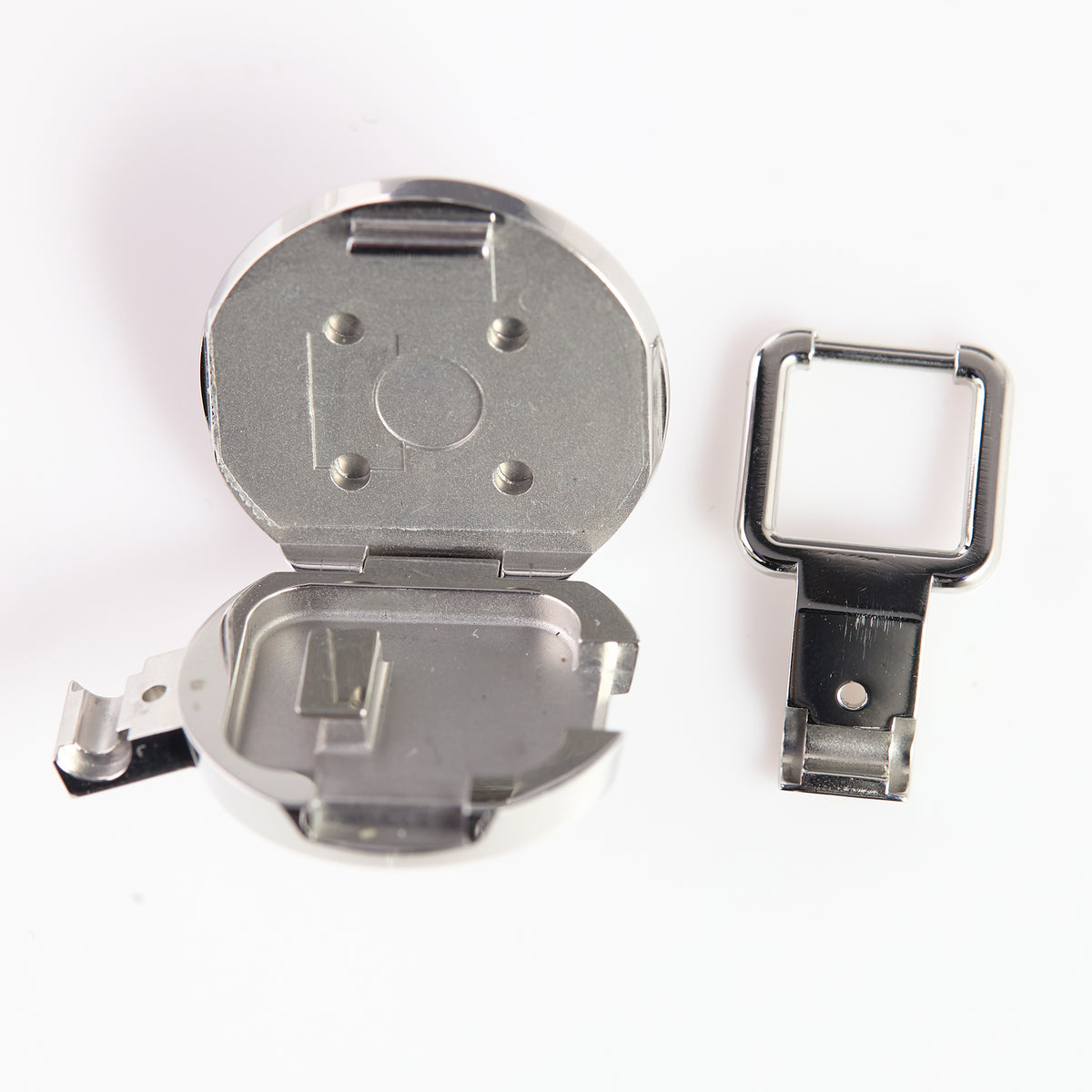 Versace Stainless Steel Watch Case with Violet Medusa Crystal – Greek Key Bezel, Swiss Made