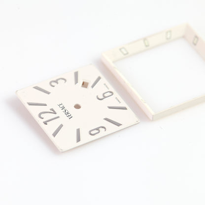 Versace D2FLQ001 White Square Watch Dial Swiss Made Date Window OEM NOS