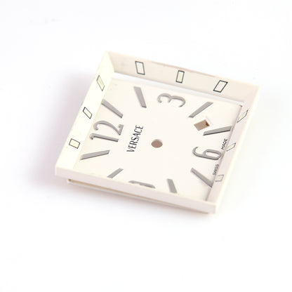 Versace D2FLQ001 White Square Watch Dial Swiss Made Date Window OEM NOS