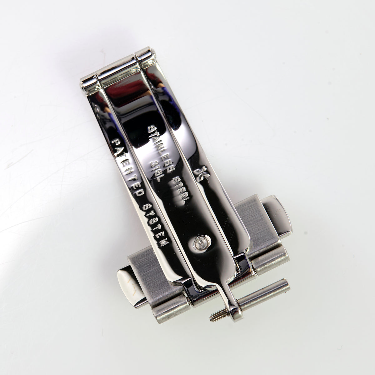 Versace Stainless Steel Butterfly Deployment Watch Clasp Silver NOS