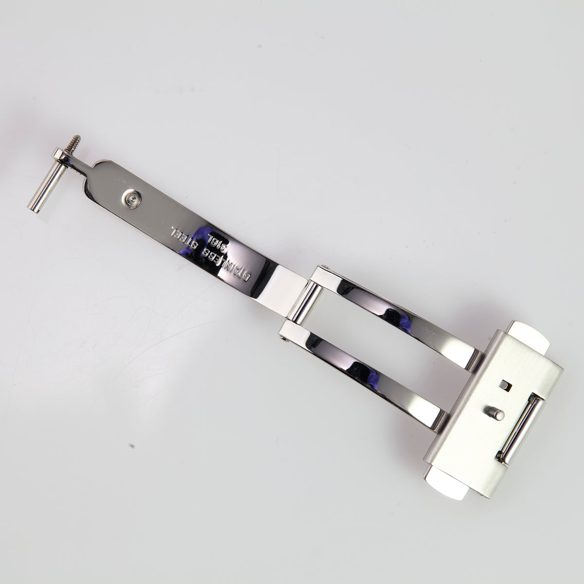 Versace Stainless Steel Butterfly Deployment Watch Clasp Silver NOS
