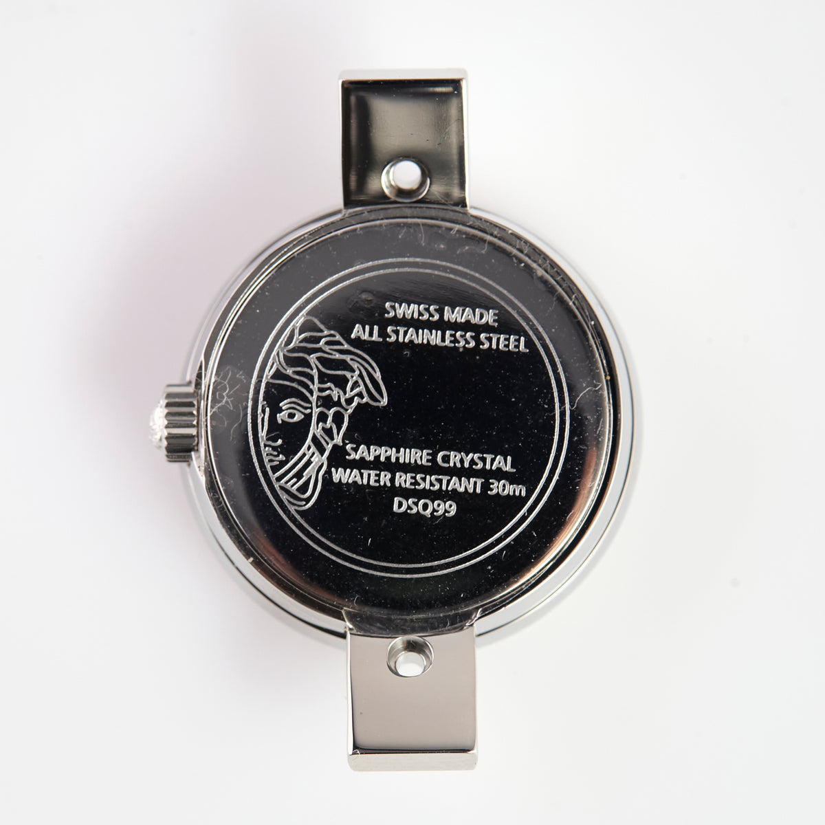 Versace VERB0007 Stainless Steel Watch Case Greek Key Bezel Authentic Part