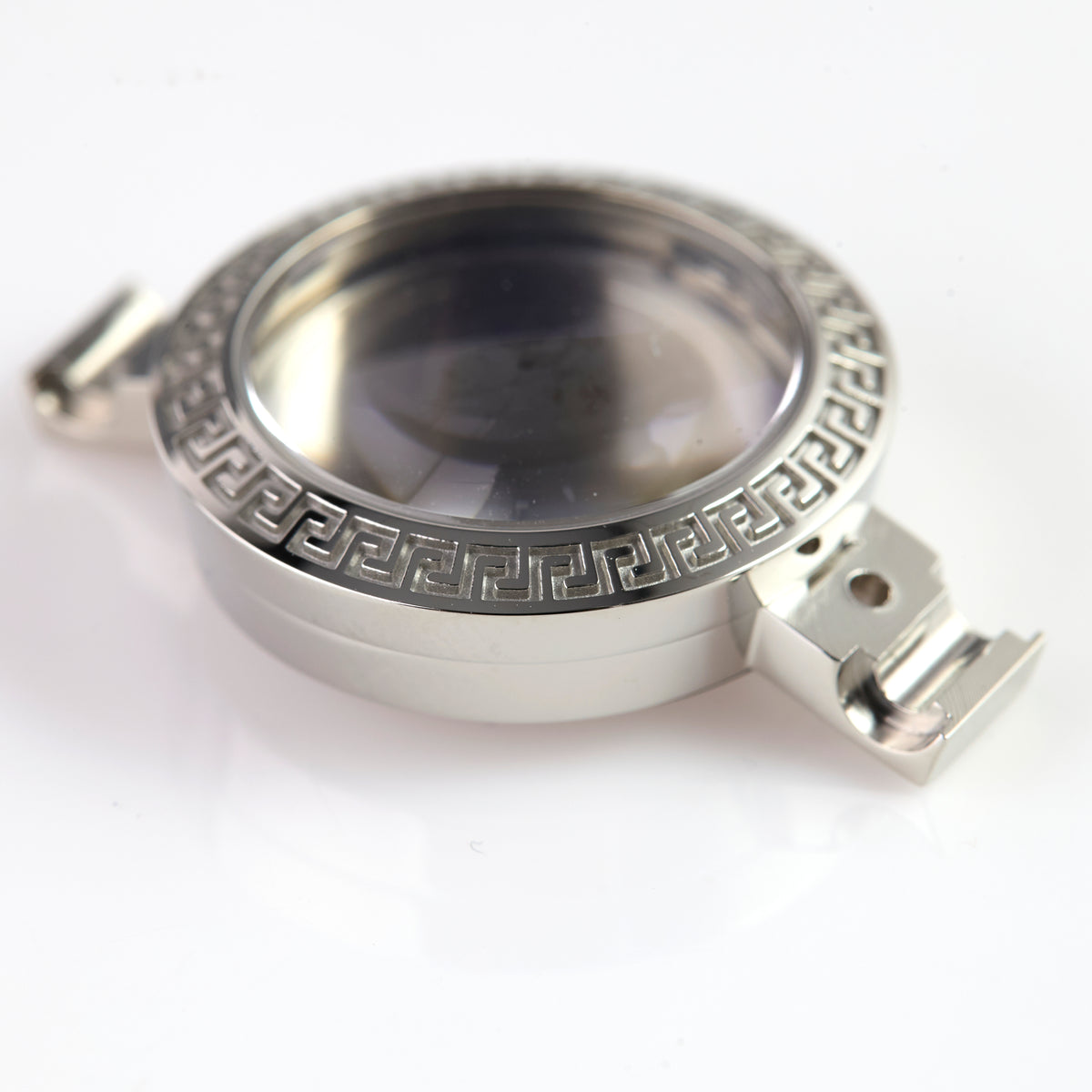 Versace VERB0007 Stainless Steel Watch Case Greek Key Bezel Authentic Part