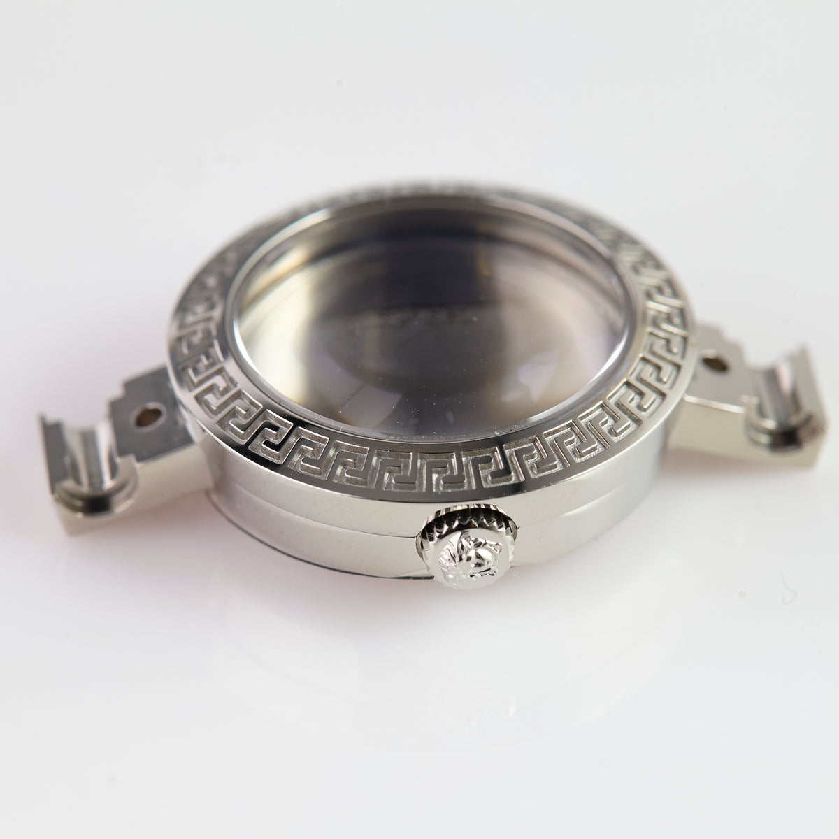 Versace VERB0007 Stainless Steel Watch Case Greek Key Bezel Authentic Part