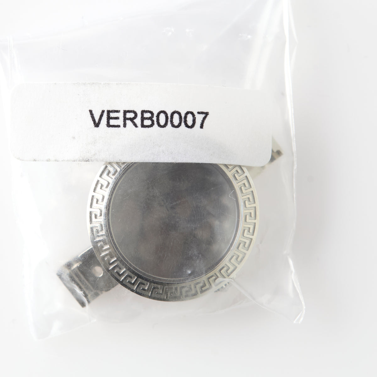 Versace VERB0007 Stainless Steel Watch Case Greek Key Bezel Authentic Part