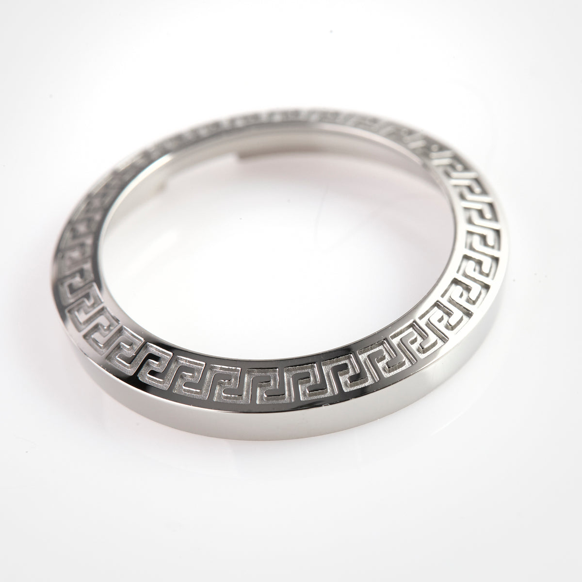 Versace VERL0002 Stainless Steel Bezel – Greek Key Pattern Watch Part