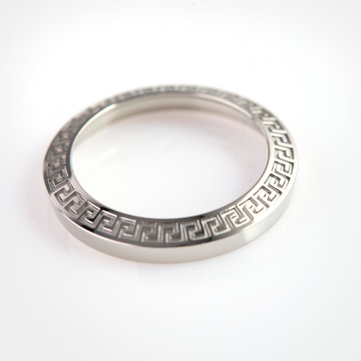 Versace VERL0002 Stainless Steel Bezel – Greek Key Pattern Watch Part