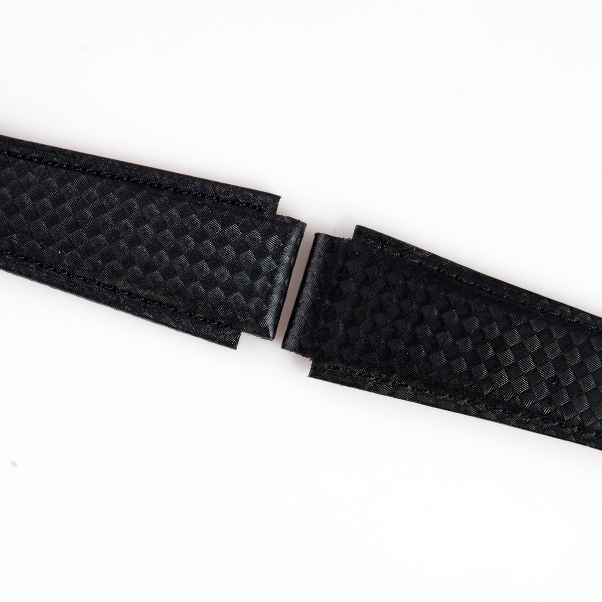 Versace BRFLQ009 Black Textured Leather Watch Strap with Deployment Clasp – 22mm