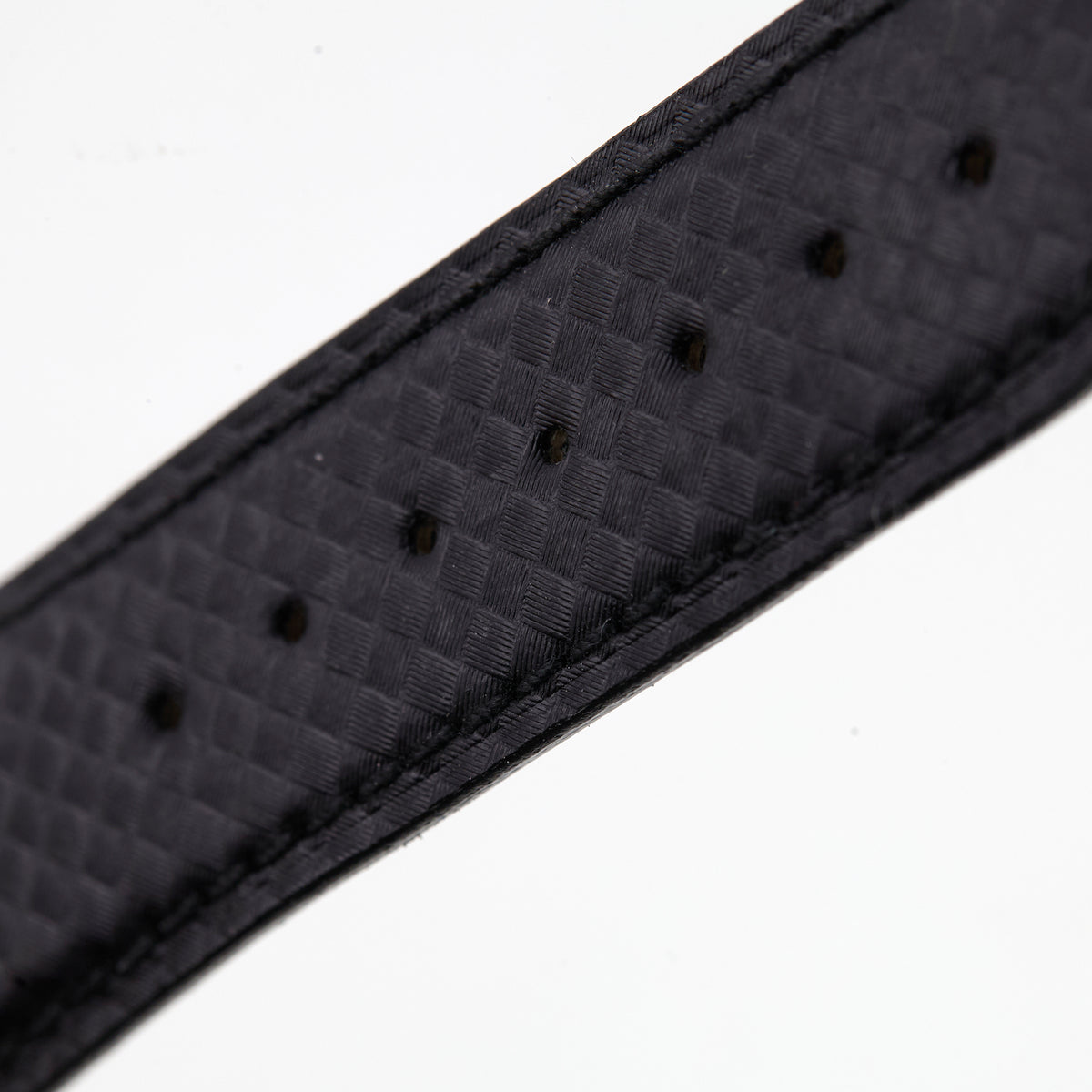 Versace BRFLQ009 Black Textured Leather Watch Strap with Deployment Clasp – 22mm