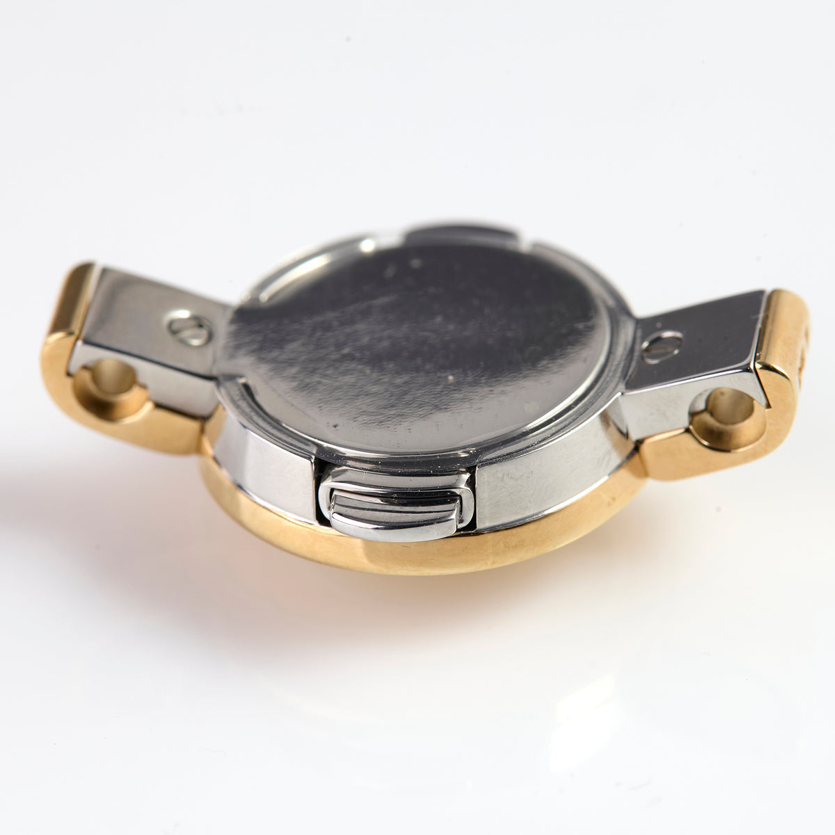 Versace Gold-Tone Stainless Steel Watch Case – Medusa Crystal Dial, Greek Key Bezel