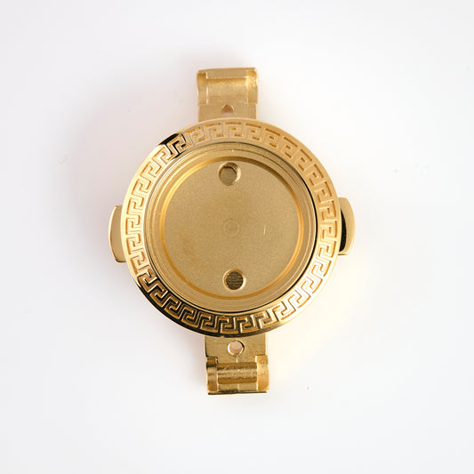 VERL2001 Gold Tone Greek Key Watch Case Bezel Replacement Part