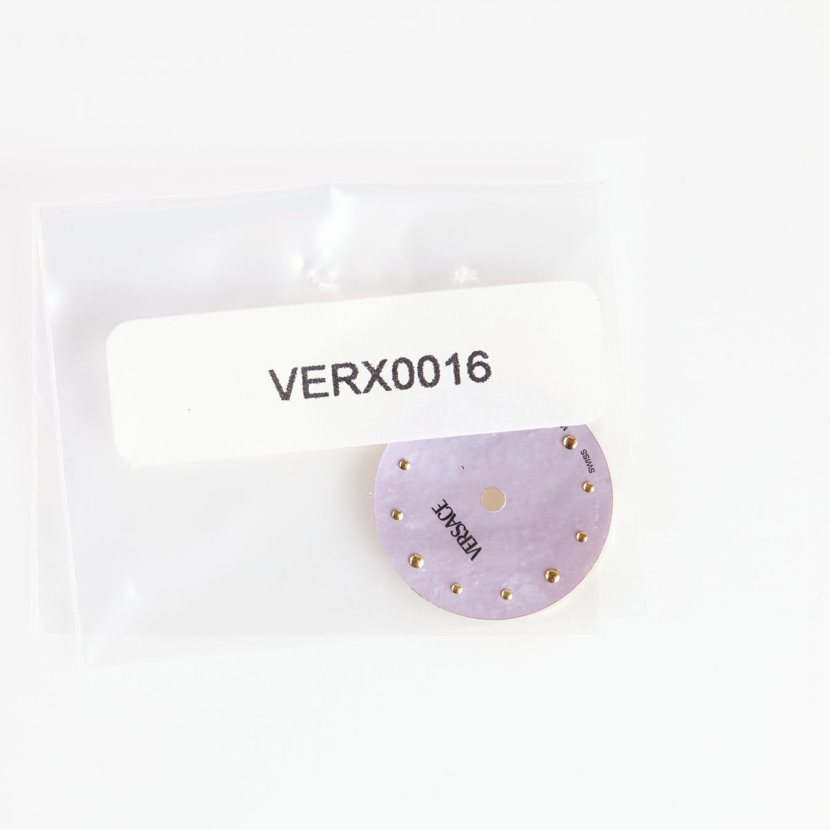 VERSACE Swiss Made Purple Mother of Pearl Watch Dial Gold Markers Replacement