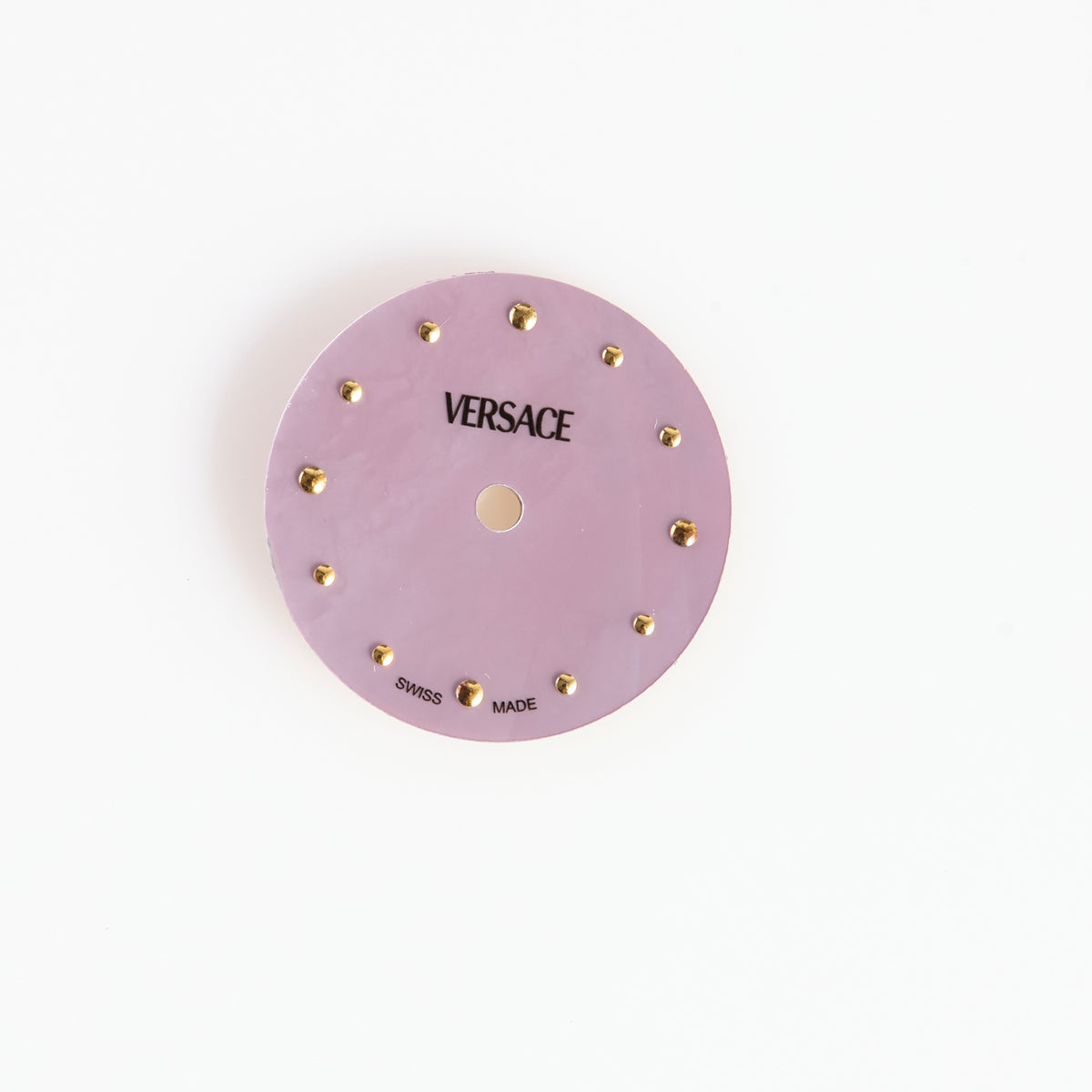 VERSACE Swiss Made Purple Mother of Pearl Watch Dial Gold Markers Replacement
