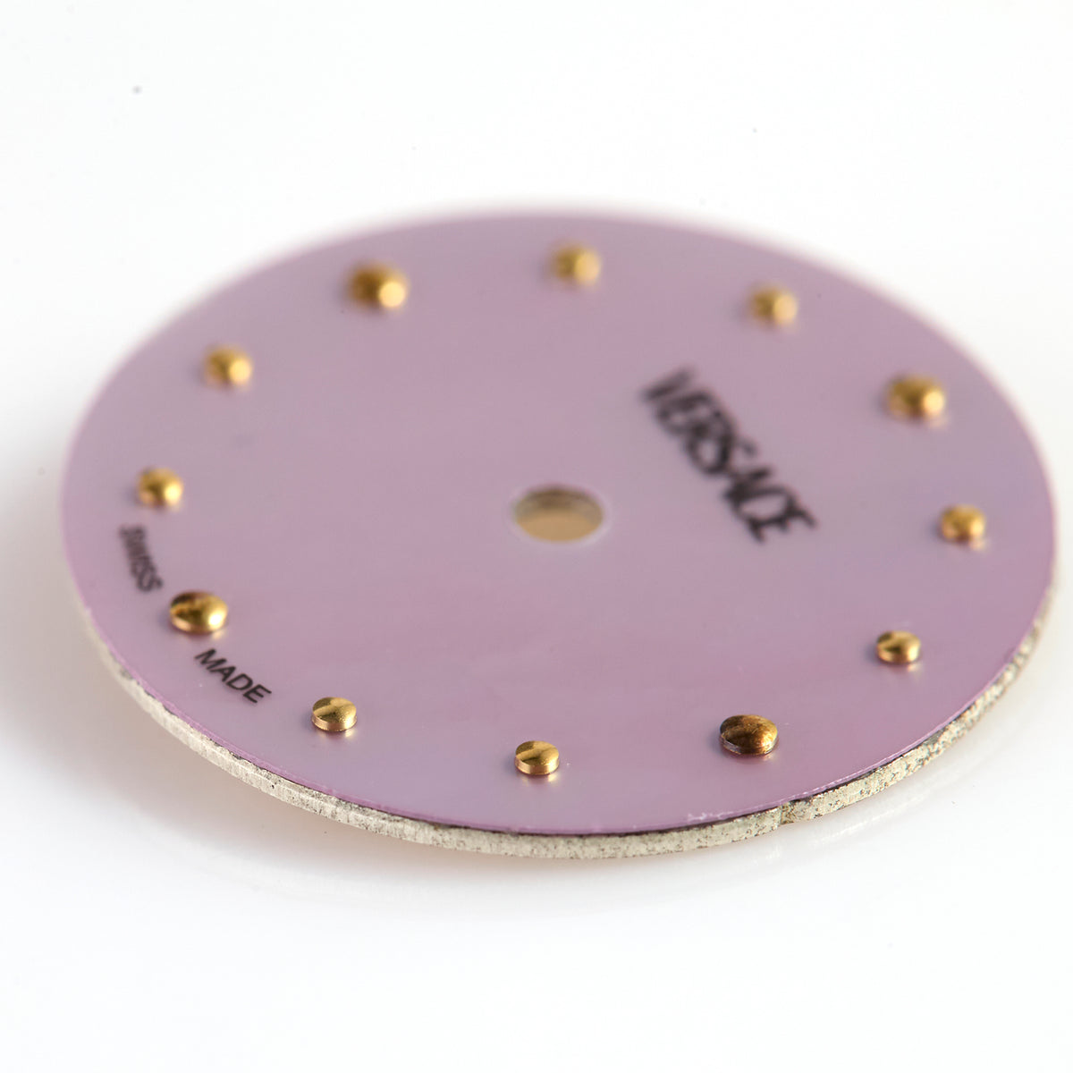 VERSACE Swiss Made Purple Mother of Pearl Watch Dial Gold Markers Replacement