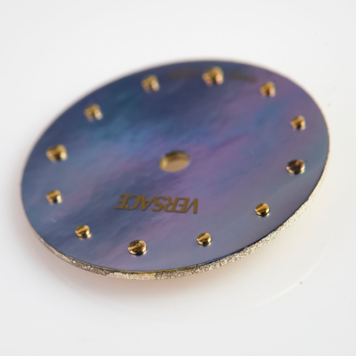 Versace VERX0015 Blue Mother of Pearl Watch Dial Gold Markers Swiss Made