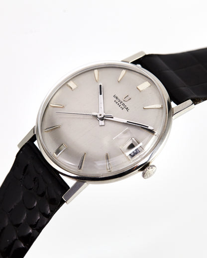 Universal Geneve Vintage Stainless Steel Manual-Wind Date Wristwatch