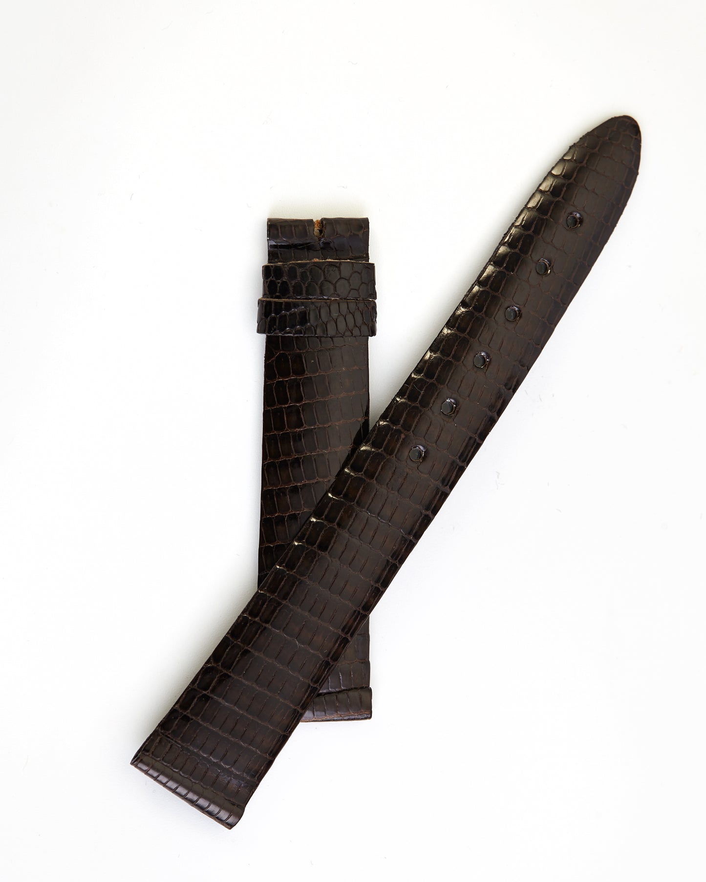 Universal Geneve 17mm x 14mm Vintage Brown Lizard Strap