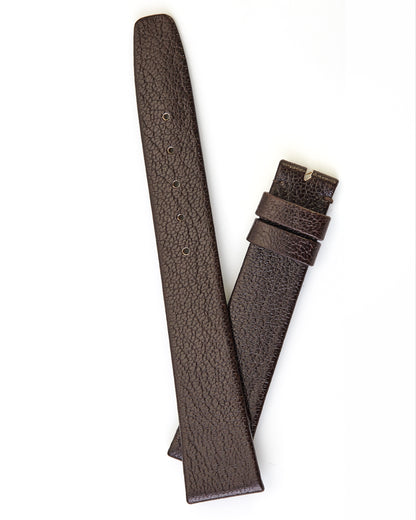 Universal Geneve 18mm x 14mm Vintage Dark Brown Leather Strap