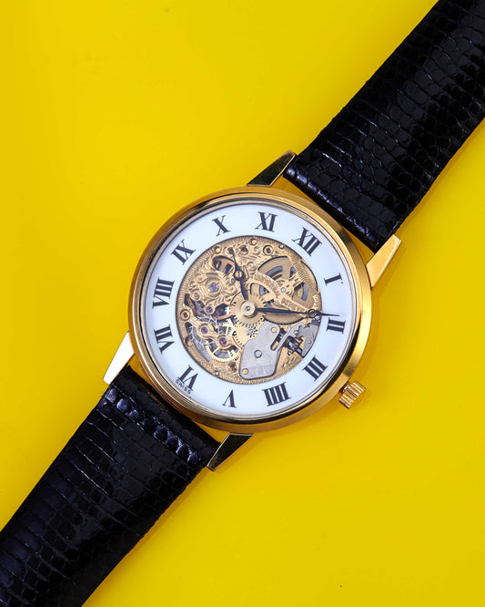 Universal Geneve Vintage NOS Skelton Ultra-Thin Manul-Wind Wristwatch