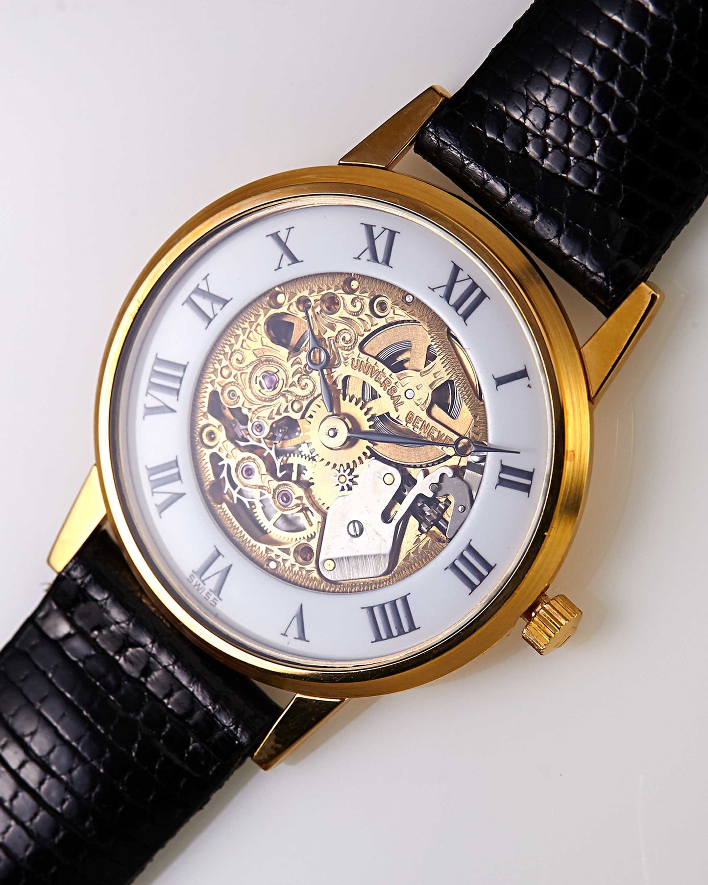 Universal Geneve Vintage NOS Skelton Ultra-Thin Manul-Wind Wristwatch