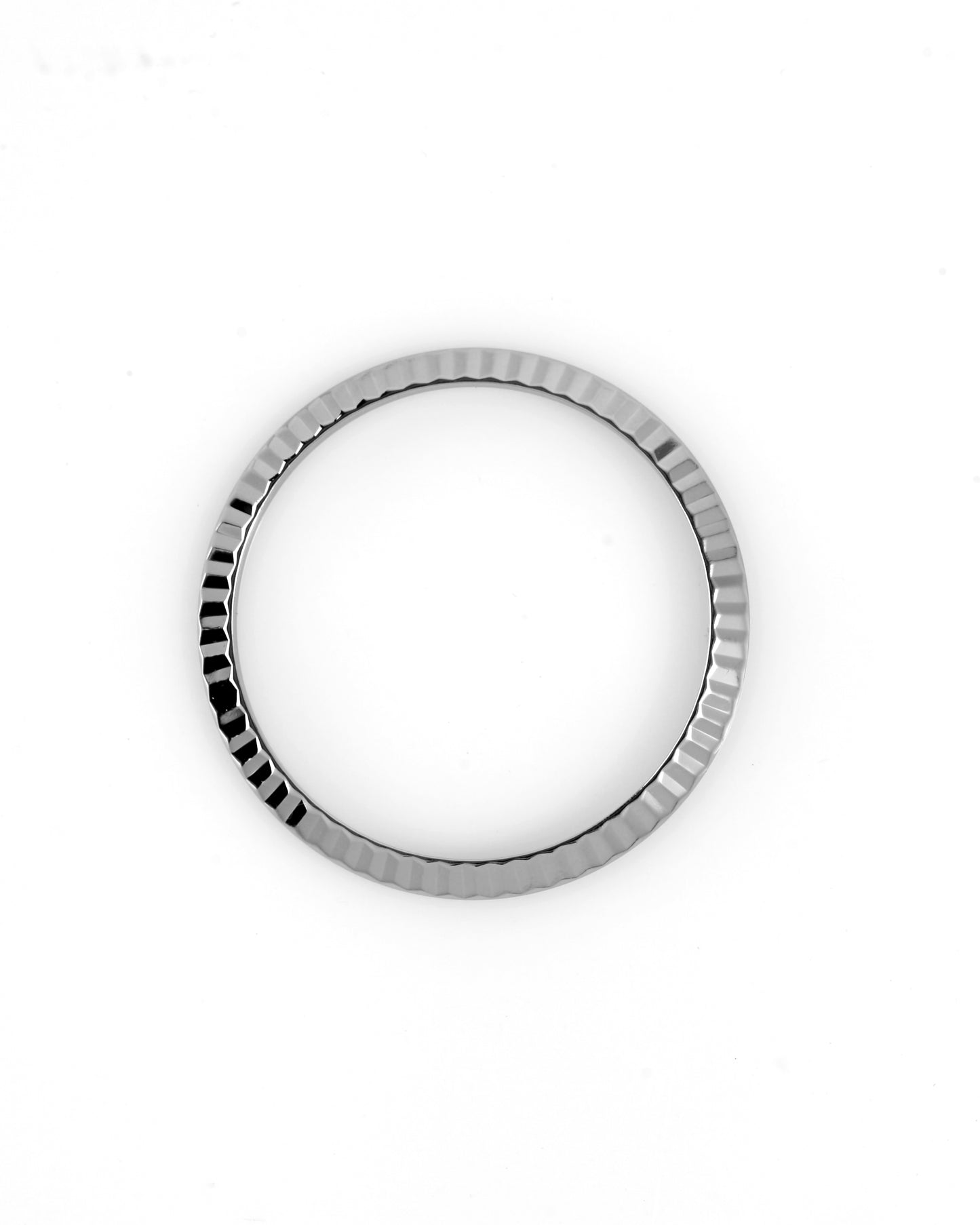 Rolex Bezel Fluted 18K White Gold Fluted for Stainless Steel Datejust 6900 69000