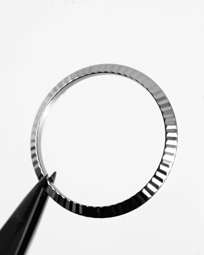 Rolex Bezel Fluted 18K White Gold Fluted for Stainless Steel Datejust 6900 69000