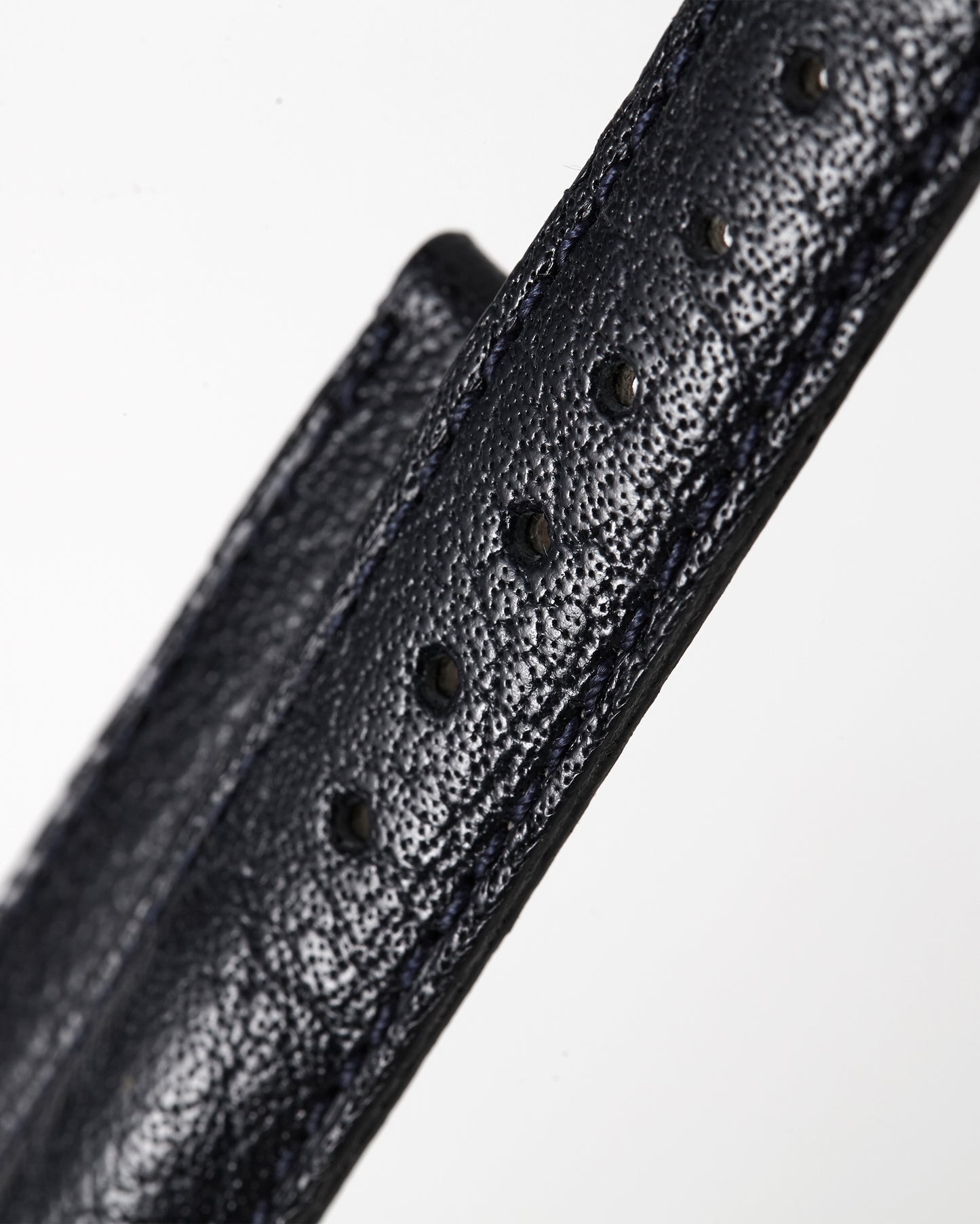 Universal Geneve 15mm x 14mm NOS Black Buffalo Leather Strap