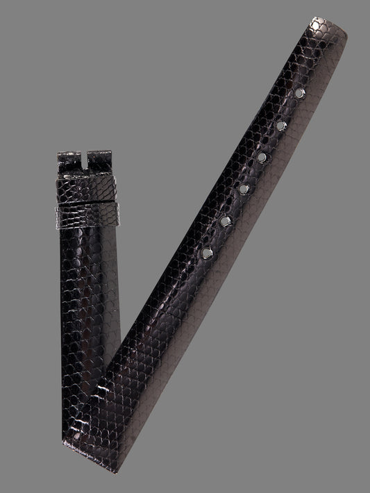 Universal Geneve 14mm x 12mm Vintage Black Lizard Strap NOS
